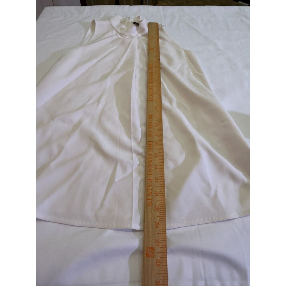 Theory Ivory Sleeveless Tunic Top Size Small Mock Neck - Picture 4 of 9